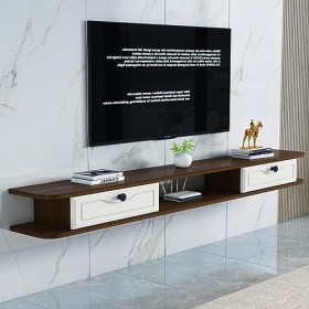 Meuble TV Mural - Meuble TV Suspendu - Étagère TV Flottante, Console Murale Pour Centre De Divertissement Multimédia, Meuble 