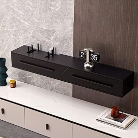 RUtavm Meuble TV Flottant, Meuble TV Mural, Meuble TV Flottant, étagère de Rangement pour décodeur multimédia, unité de Diver