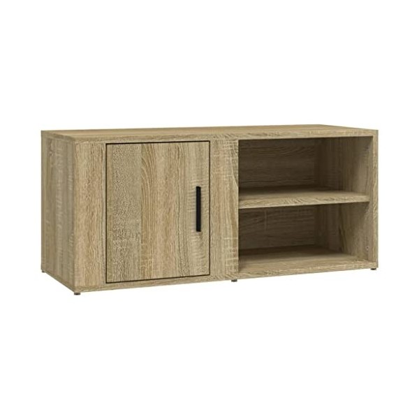 FAMIROSA Meubles TV Chêne Sonoma 80x31,5x36 cm Bois dingénierie 13.1KG 