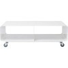 Kare Design Meuble TV Lounge, avec roulettes, salon, bureau, Buffets bas, blanc, 30x90x42cm