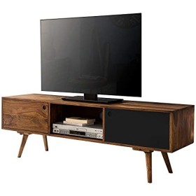FineBuy Meuble TV Bois Massif Sheesham 140 x 45 x 35 cm Lowboard TV Commode | Étagère pour la télévision - pour téléviseur ju