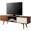 FineBuy Meuble TV Bois Massif Sheesham 140 x 45 x 35 cm Lowboard TV Commode | Étagère pour la télévision - pour téléviseur ju