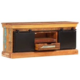 Générique Meuble TV 110 x 30 x 45 cm Bois de récupération Massif,25.8 KG,247328, Meubles, Meubles TV