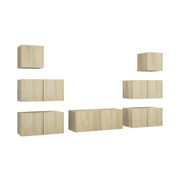 Meuble TV, Meuble TV Suspendu, Meuble TV Blanc, Meuble TV Industriel, Meubles de Salon, Salon, Chambre, Cadre en Acier, vidaX