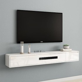 Étagère TV Flottante - Meuble TV Flottant Mural - Meuble TV Suspendu, Meuble TV Pour Centre De Divertissement De Console Mult