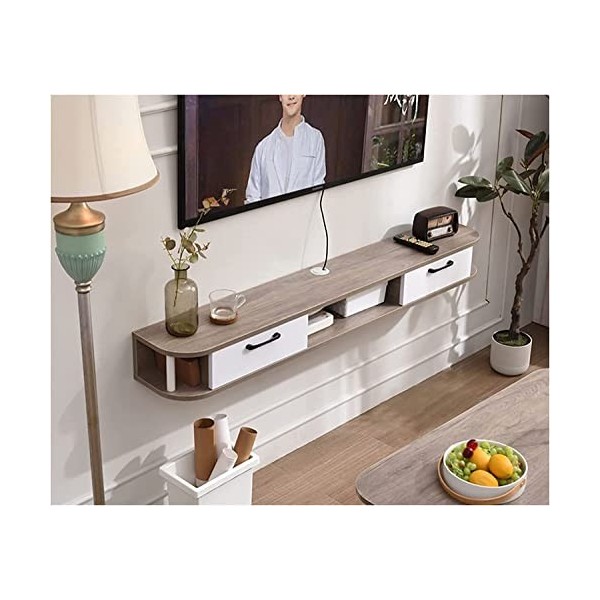 Meuble TV Meuble TV Unités Murales pour Salon Meuble TV Meuble Mural Console Média avec 3 Rangements pour Centre De Divertiss