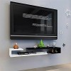 Meuble TV Mural,Set-Top Box Rack Chambre Fond Mur Rack Salon TV Meuble De Rangement/B/70X20X13Cm wwyy