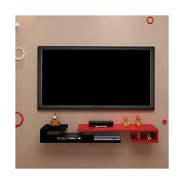 Meuble TV Mural,Set-Top Box Rack Chambre Fond Mur Rack Salon TV Meuble De Rangement/B/70X20X13Cm wwyy