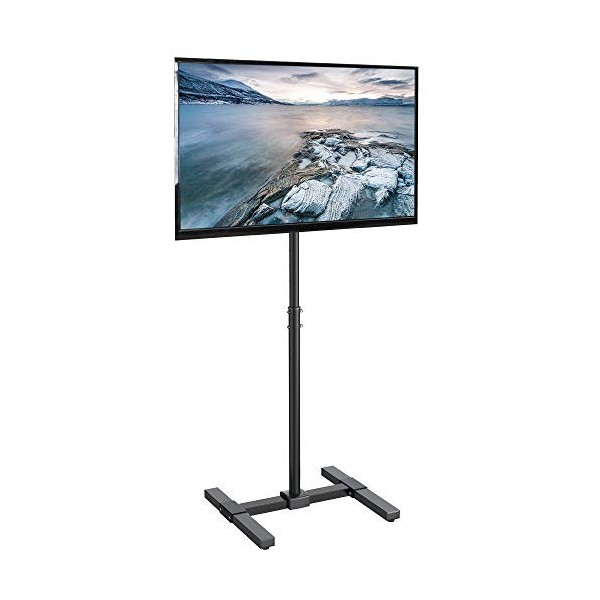 VIVO Support TV Mobile pour écran Plat LED LCD de 13 à 42 Pouces, Support de Sol à roulettes réglable en Hauteur avec roulett