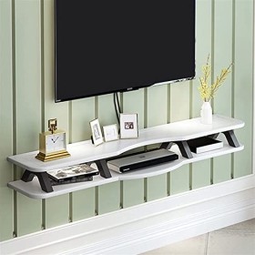 Support TV Flottant Console multimédia Murale Meuble TV Support de Divertissement Console Audio/vidéo pour Meubles de Maison 