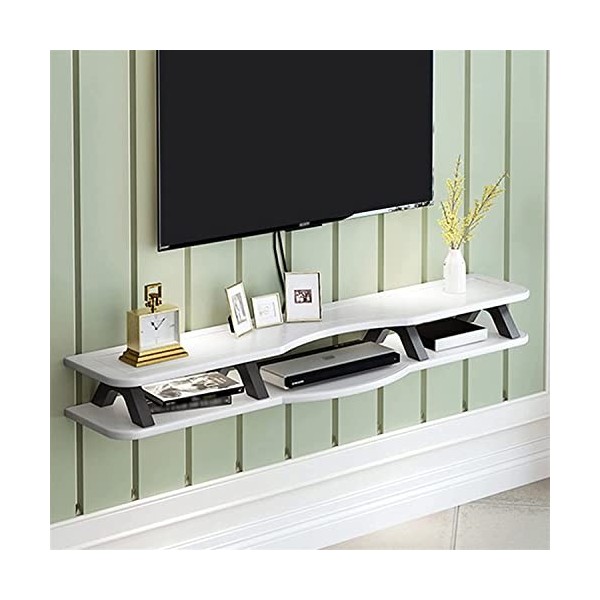 Support TV Flottant Console multimédia Murale Meuble TV Support de Divertissement Console Audio/vidéo pour Meubles de Maison 