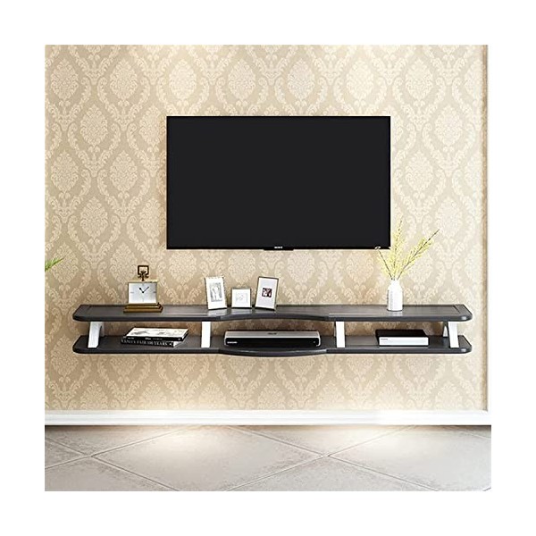 Support TV Flottant Console multimédia Murale Meuble TV Support de Divertissement Console Audio/vidéo pour Meubles de Maison 