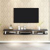 Support TV Flottant Console multimédia Murale Meuble TV Support de Divertissement Console Audio/vidéo pour Meubles de Maison 