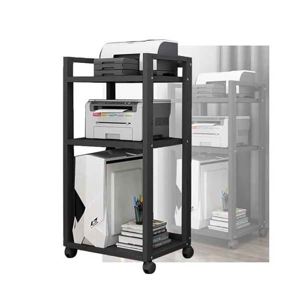 Armoire Multimédia AV À 3 Niveaux Avec Meuble TV De Jeu Réglable En Hauteur Et Support Stéréo, Support De Lecteur CD For La M