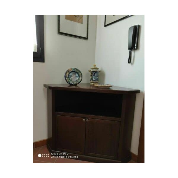 Meuble TV dangle, teinte noyer