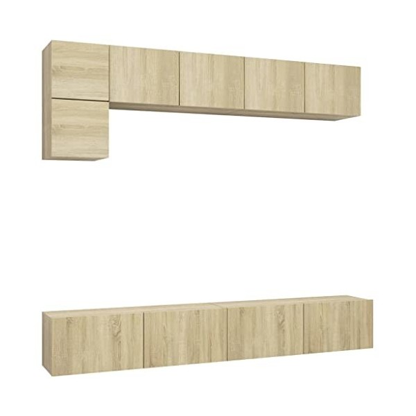 VEEKI Meuble TV, Meuble TV Suspendu, Meuble, Meuble TV avec Rangement，Meuble Industriel, Convient pour Salon ou Chambre, Ense