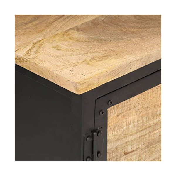 FAMIROSA Meuble TV 120x30x40 cm Bois Massif de Manguier Meuble Télévision pour Salon