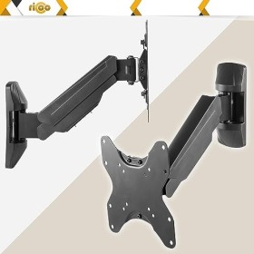 RICOO Support Mural TV Orientable et Inclinable Modèle S4522, pour Télévisions 23"-43", VESA 200x200mm, Charge 30kg, Noir
