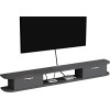 StrOux Meuble TV Flottant Meuble TV Mural Console multimédia Murale, étagère de Stockage vidéo Flottante, Meuble TV Flottant,