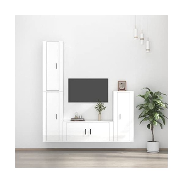 VEEKI Meuble TV, Meuble TV Suspendu, Meuble TV Industriel, Meuble TV Bois, Meuble Chambre, Convient pour Salon ou Chambre, En