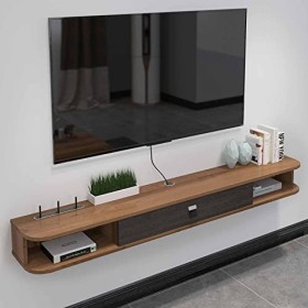 Meuble TV Flottant, Console TV Suspendue, Unité De Rangement TV Murale, Unité Murale Flottante De Divertissement pour La Mais