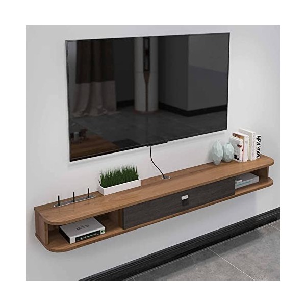 Meuble TV Flottant, Console TV Suspendue, Unité De Rangement TV Murale, Unité Murale Flottante De Divertissement pour La Mais