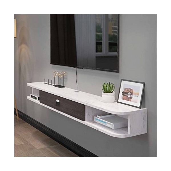 Meuble TV Flottant, Console TV Suspendue, Unité De Rangement TV Murale, Unité Murale Flottante De Divertissement pour La Mais