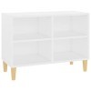 Meuble TV | Style Contemporain | Rangement matériel télé Audio Video Gaming | 69,5x30x50cm Blanc