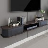 CENAP Meuble TV Flottant étagère TV Murale Centre de Divertissement Console multimédia en Bois Meuble de Rangement Suspendu c