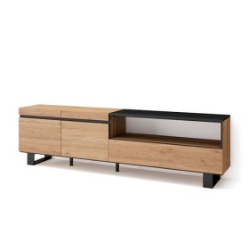Skraut Home | Meuble TV | Banc Télé | Grand Espace de Rangement | 200x57x35cm | pour Les TV jusquà 80" | Design Industriel |
