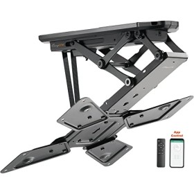 EasyLife TV Support Plafond pour TV pivotant électriquement + intégration Smart Home, Support VESA jusquà 400x400 pour TV LC