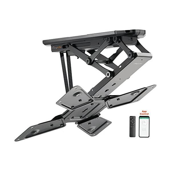 EasyLife TV Support Plafond pour TV pivotant électriquement + intégration Smart Home, Support VESA jusquà 400x400 pour TV LC