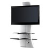 Meliconi Ghost Design 2000 DR Meuble Mural Orientable avec Bras de Déport pour Écran Plasma/LCD 32 à 63 - Blanc