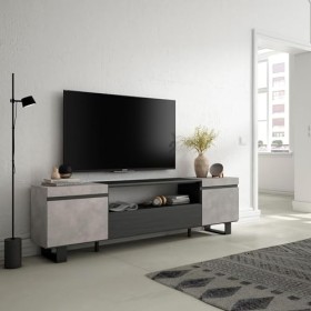 Skraut Home | Meuble TV | Banc Télé | Grand Espace de Rangement | 200x57x35cm | pour Les TV jusquà 80" | Design Industriel |