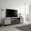 Skraut Home | Meuble TV | Banc Télé | Grand Espace de Rangement | 200x57x35cm | pour Les TV jusquà 80" | Design Industriel |