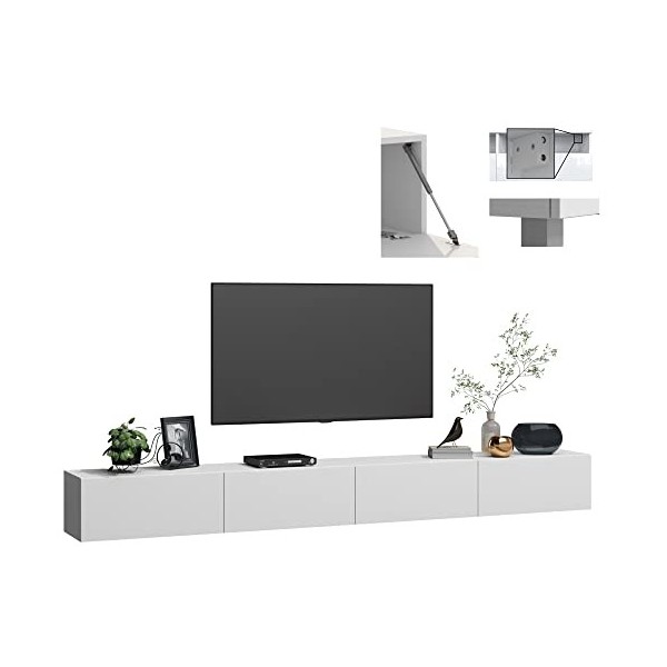 Television 240 cm TV 65 Pouces TV 240 cm Meuble Tele Industriel Meuble TV 240 cm Longueur 240 cm Armoire TV TV étagère TV Boa