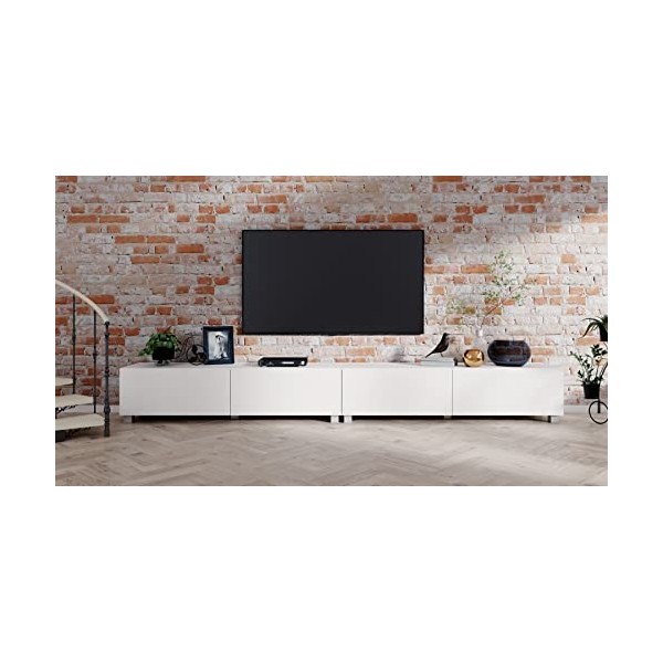 Television 240 cm TV 65 Pouces TV 240 cm Meuble Tele Industriel Meuble TV 240 cm Longueur 240 cm Armoire TV TV étagère TV Boa