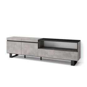 Skraut Home | Meuble TV | Banc Télé | Grand Espace de Rangement | 200x57x35cm | pour Les TV jusquà 80" | Design Industriel |