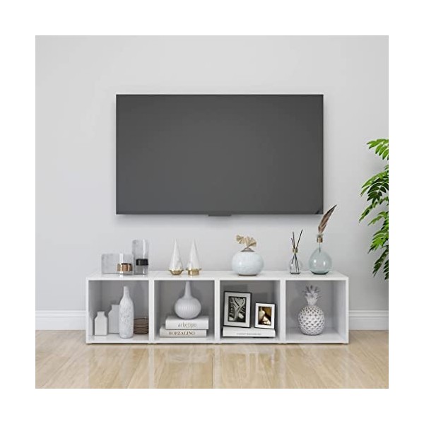 VEEKI Meuble TV, Meuble TV Suspendu, Meuble, Meuble TV avec Rangement，Meuble Industriel, Convient pour Salon ou Chambre, Meub