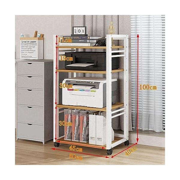 YCOVSFP Support Multimédia AV À 4 Niveaux for Lecteur CD DVD, Armoire Multimédia Audio Vidéo en Bois Réglable for La Maison/B