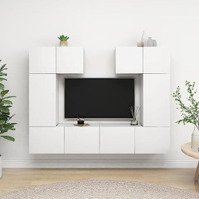 VEEKI Meuble TV, Meuble TV Suspendu, Meuble, Meuble TV avec Rangement，Meuble Industriel, Convient pour Salon ou Chambre, Ense