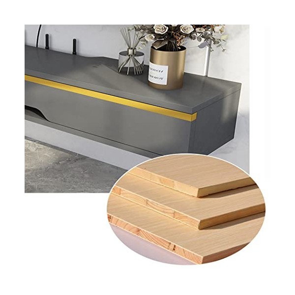 Meuble TV Meuble TV Flottant Meuble de Rangement TV Étagère TV Murale Centre de Divertissement Console Multimédia en Bois Meu