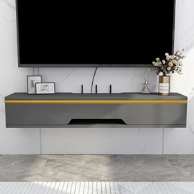 Meuble TV Meuble TV Flottant Meuble de Rangement TV Étagère TV Murale Centre de Divertissement Console Multimédia en Bois Meu
