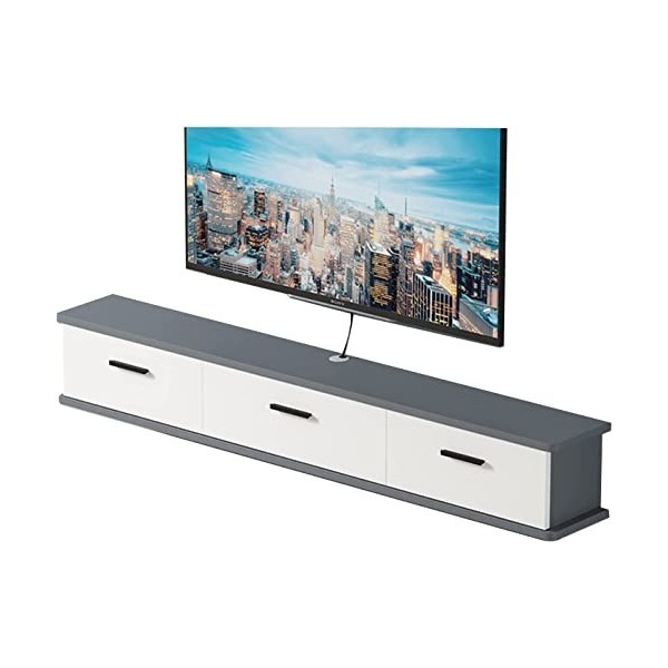 Meuble TV Flottant Meuble TV Flottant, Meuble TV pour Centre de Divertissement, Salon, Chambre à Coucher, étagère Murale pour