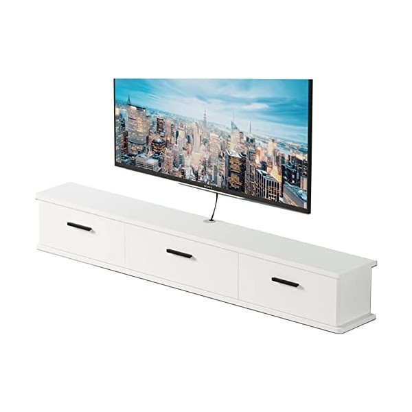 Meuble TV Flottant Meuble TV Flottant, Meuble TV pour Centre de Divertissement, Salon, Chambre à Coucher, étagère Murale pour