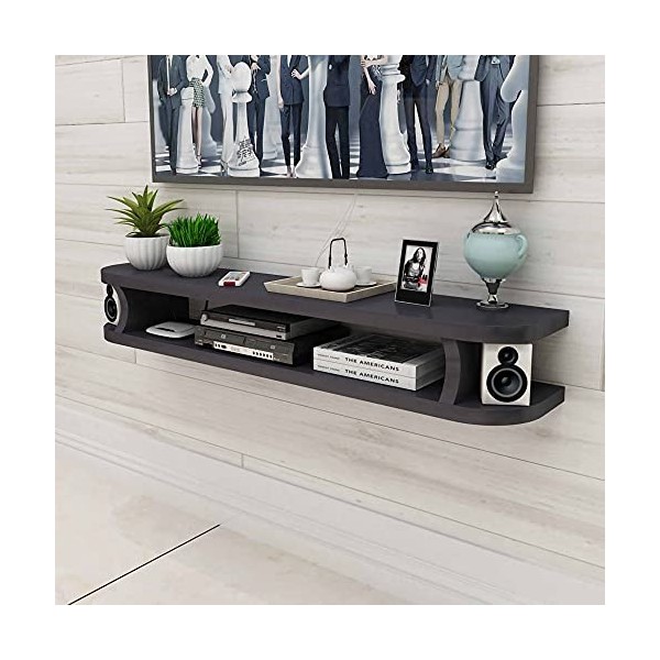 WebErt Meuble TV Flottant, Meuble TV Mural, Meuble TV Flottant Simple pour Petit Appartement, DVD Mural Hello