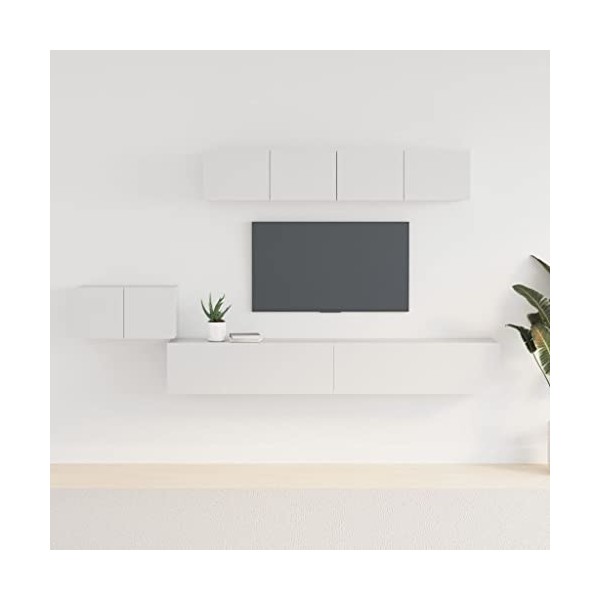 VEEKI Meuble TV, Meuble TV Suspendu, Meuble TV Industriel, Meuble TV Bois, Meuble Chambre, Convient pour Salon ou Chambre, En