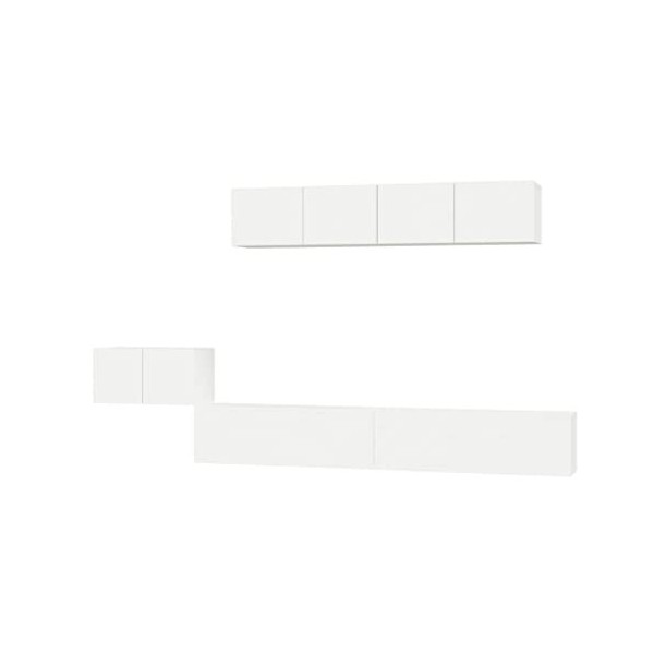 VEEKI Meuble TV, Meuble TV Suspendu, Meuble TV Industriel, Meuble TV Bois, Meuble Chambre, Convient pour Salon ou Chambre, En