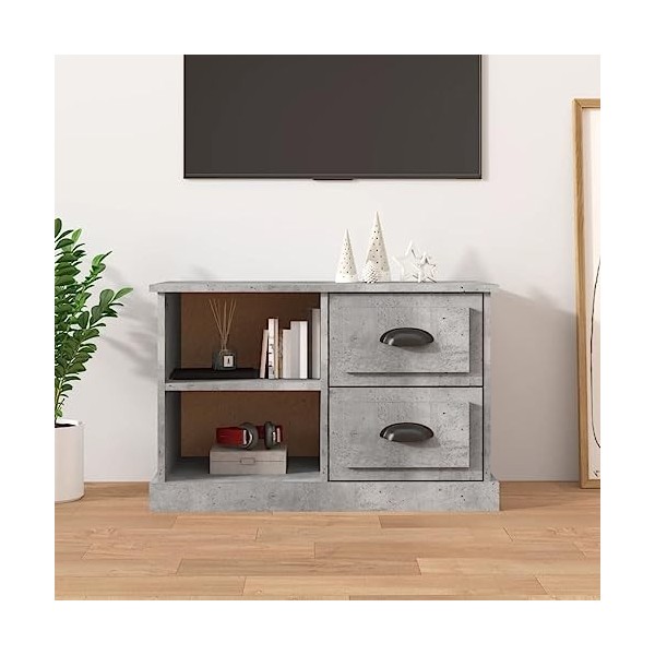 Meuble TV,Étagère TV Flottante, Support de Télévision Flottant Fixé au Mur Centre de Console Multimédia de Divertissement Gra