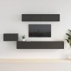 VEEKI Meuble TV, Meuble TV Suspendu, Meuble TV Industriel, Meuble TV Bois, Meuble Chambre, Convient pour Salon ou Chambre, En